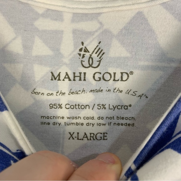 Mahi Gold Dress Shift Short Sailboat Flag Stretch Blue White Women\'s Size XL